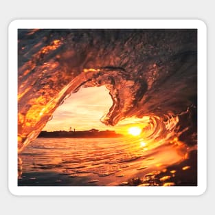 Sunset inside heart wave Sticker